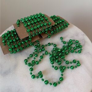 Green disco ball garlands x4